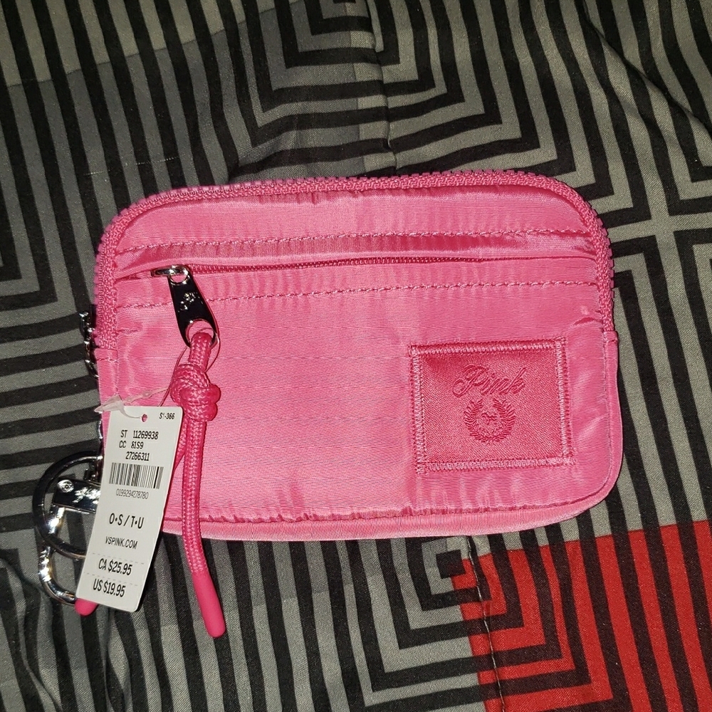 PINK Victoria's Secret Bright Pink Keychain Pouch - Picture 4 of 4